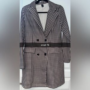 houndstooth long coat